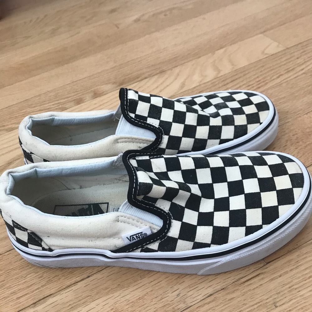 Black and white checkered vans